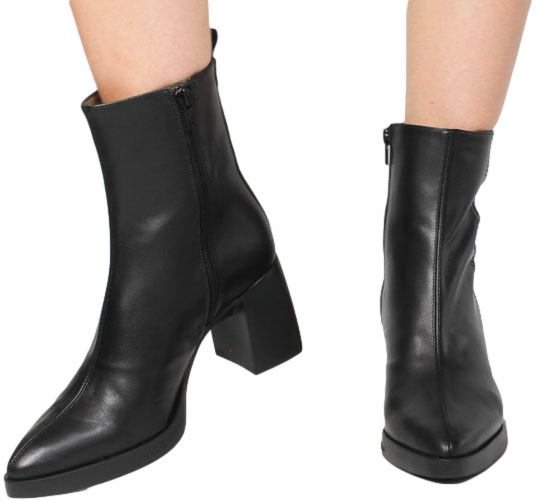 Botki Wonders L-1601 Isy Negro Skóra Naturalna 