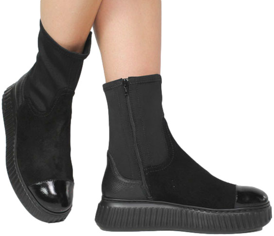 Botki Wonders A-5207 Lack Negro Charme Negro
