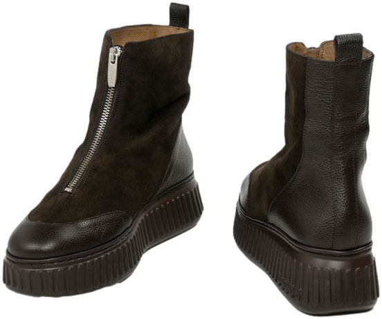 Botki Wonders A-5202 Wild Coffe Charme Testa Skóra Naturalna