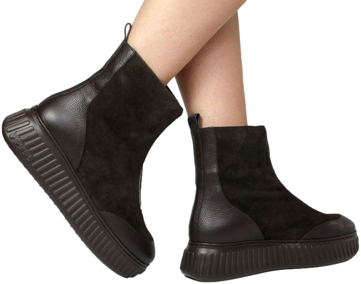 Botki Wonders A-5202 Wild Coffe Charme Testa Skóra Naturalna