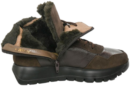 Trzewiki Wonders A-2497-Y Trend Testa Wild Coffe Skóra Naturalna