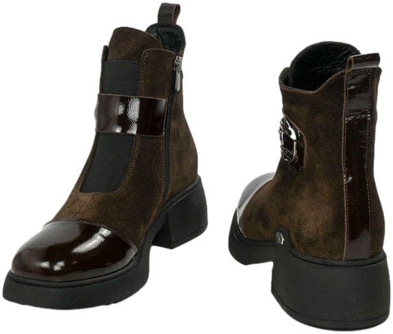 Botki Boccato P593.2816 10-93 Brąz Skóra Naturalna
