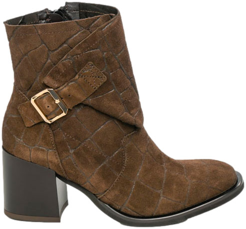 Botki Boccato 1212 Brąz Croco 321 Skóra Naturalna