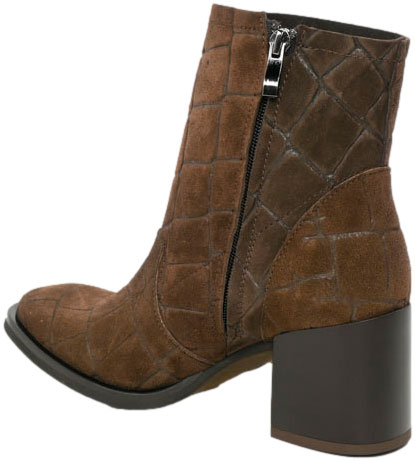 Botki Boccato 1212 Brąz Croco 321 Skóra Naturalna