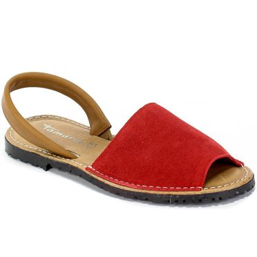 Sandały Tamaris 1-28916-24 570 Red Suede Comb Czerwony Skóra