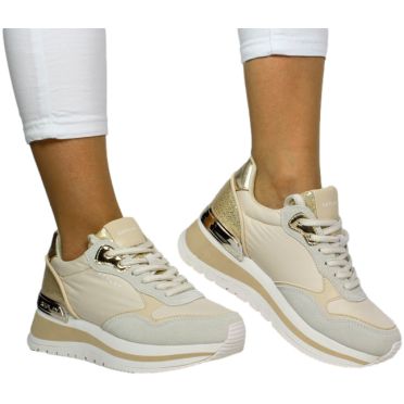Sneakersy Replay GWSA5.000.C0001T Mennet Nylon Beige Gold