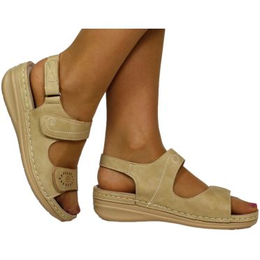 Sandały Komfortowe Skotnicki S-3-3015 Camel