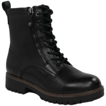 Trzewiki Stylowe Tamaris 1-25207-43 003 Black Leather Skóra Naturalna