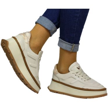 Sneakersy Stylowe Boccato 4056 218-203 Beige Skóra Naturalna