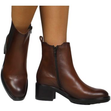 Botki Modne Tamaris 1-25016-43 305 Cognac Skóra Naturalna