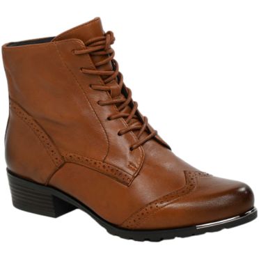 Botki Stylowe Caprice 9-25111-43 303 Cognac Nappa Skóra Naturalna