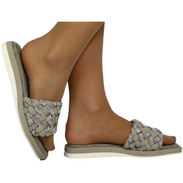Klapki Modne Caprice 9-27105-20 710 Salvia Suede Skóra Naturalna_TN