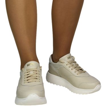 Sneakersy Stylowe Ryłko D1RY1_V_ _8TR Beżowe Skóra Naturalna