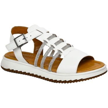 Sandały Stylowe Venezia B032 White Białe Skórzane Naturalna
