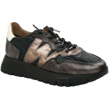 Sneakersy Damskie Wonders A-2491 Elvin Plomo Nylon Nek Negro