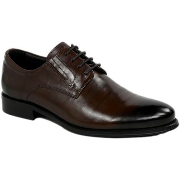 Półbuty Eleganckie John Doubare QA526-C6-A77 Coffee Skóra Naturalna