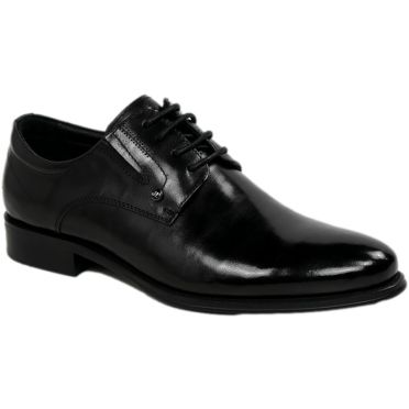 Półbuty Eleganckie John Doubare QA526-C6-A78 Black Skóra Naturalna