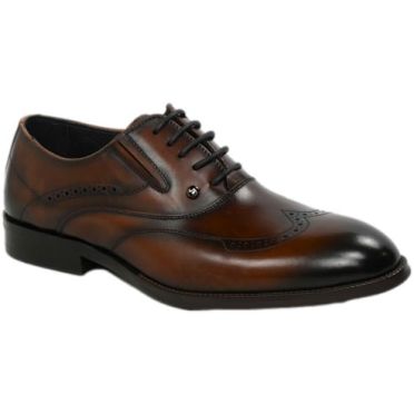 Półbuty Eleganckie John Doubare QA378-G6-H273 Brown Skóra Naturalna