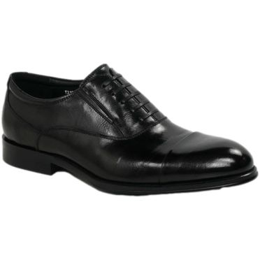 Półbuty Eleganckie John Doubare T218-153-A01 Black Skóra Naturalna