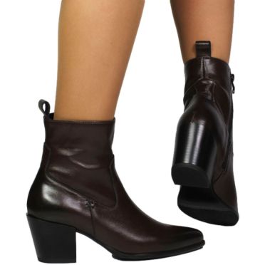 Kowbojki Stylowe Lemar 60565 S.Czekolada Skóra Naturalna