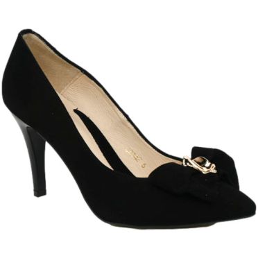 Szpilki Eleganckie Emis Z8342/154 Czarny Skóra Naturalna