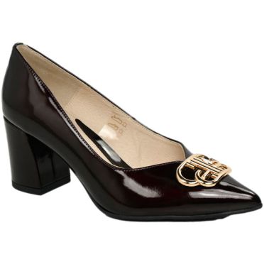 Czółenka Eleganckie Emis SK8325/F068o Burgund Skóra Naturalna 