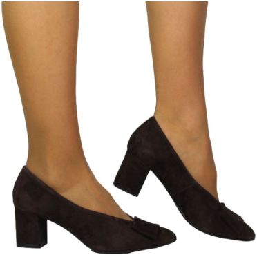 Czółenka Wygodne Emis Z8492/F979o Brąz Skóra Naturalna 