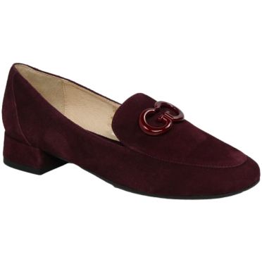 Mokasyny Stylowe Emis Z8484/F009 Burgund Skóra Naturalna 