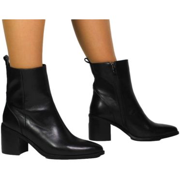 Botki Wygodne Venezia V439-00778-01 Czarne Skóra naturalna