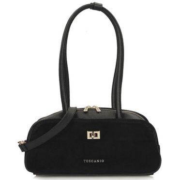 Torebka Toscanio G153 Czarny Skóra Naturalna 