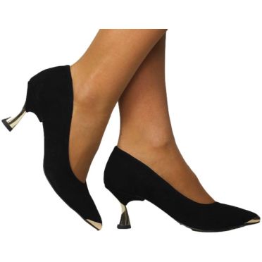 Czółenka Modne Prestige 2237/OBL K-Zamsz Skóra Naturalna