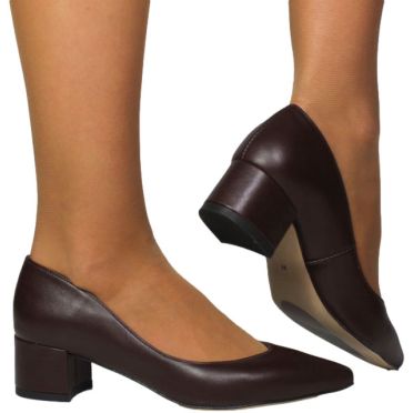 Czółenka Wygodne Prestige 2235/OBL Br-Lico Brąz Skóra Naturalna