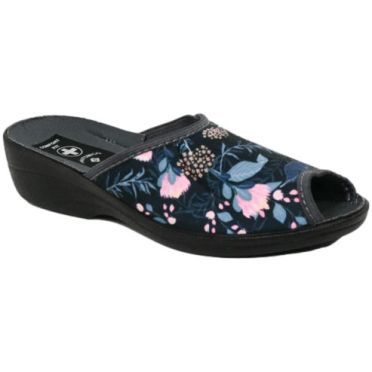 Pantofle Damskie Skarbek 1371 Granat Comfort Fit