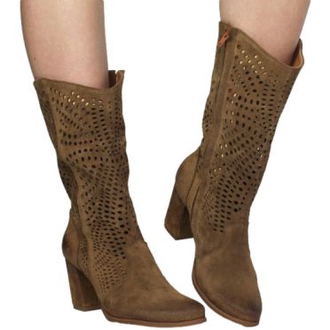 Kowbojki  Exquisite 1244 Koniak  Skóra Naturalna