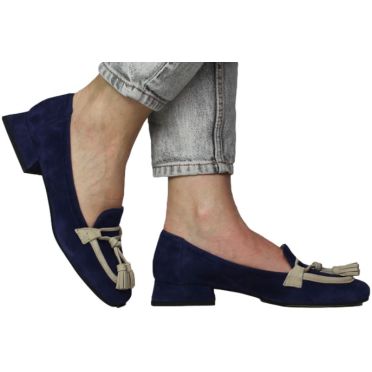 Czółenka Visconi 7792266/926 Wel.Granat Skóra Naturalna