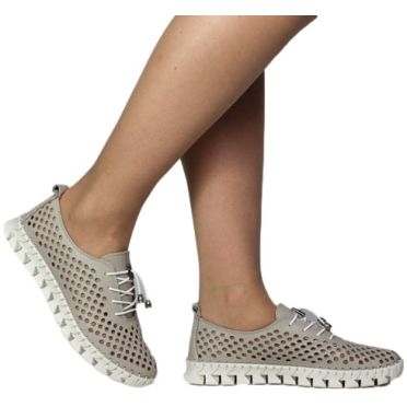Sneakersy  Boccato 0636-2005-5 A28 Silver Grey Skóra Naturalna