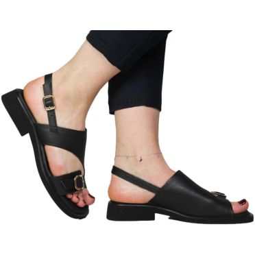 Sandały Boccato G058.1019 Siyah Deri Skóra Naturalna