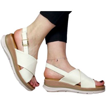 Sandały Boccato 030.104.2231 1001 Beige Skóra Naturalna