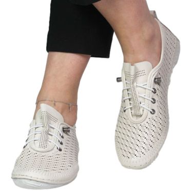 Sneakersy Boccato 0109-010-LZR1 08 Beige Skóra Naturalna